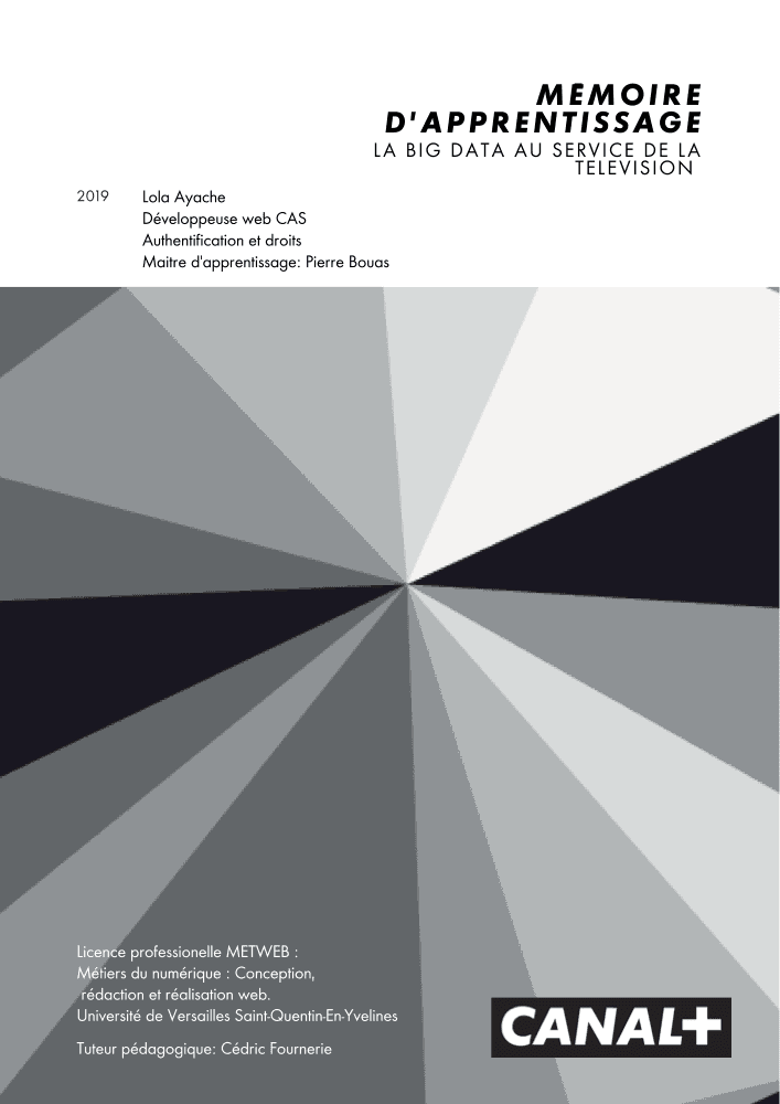 Couverture de La big data au service de la télévision
